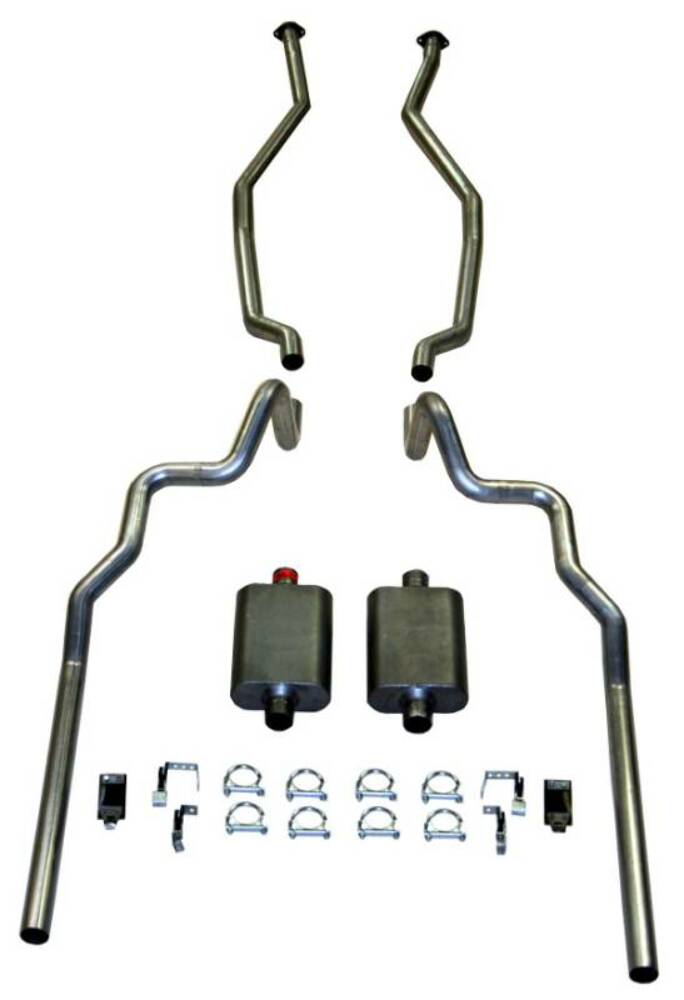 Fits 1963-64 Full Size Ford?2-1/2" Turbo Exhaust System exc. Convertible and Station Wagon 83007