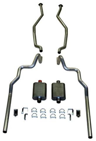 ?2-1/2" Turbo Exhaust System exc. Convertible and Station Wagon 83007 fits 1963-1964 Ford Customline AF79 Shafer's Classic Reproductions