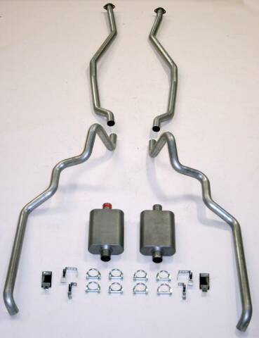 ?2-1/2" Turbo Exhaust System exc. Convertible and Station Wagon 83008 fits 1963-1964 Ford Customline Shafer's Classic Reproductions