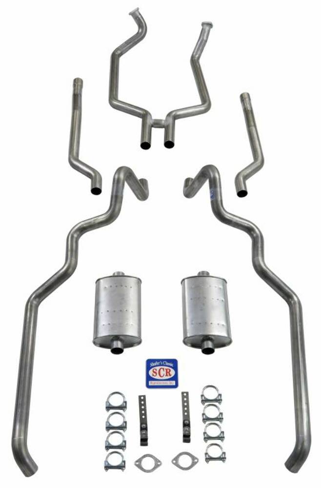 Fits 1963-64 Full Size Ford?2-1/2" Turbo Exhaust System exc. Convertible and Station Wagon 83016