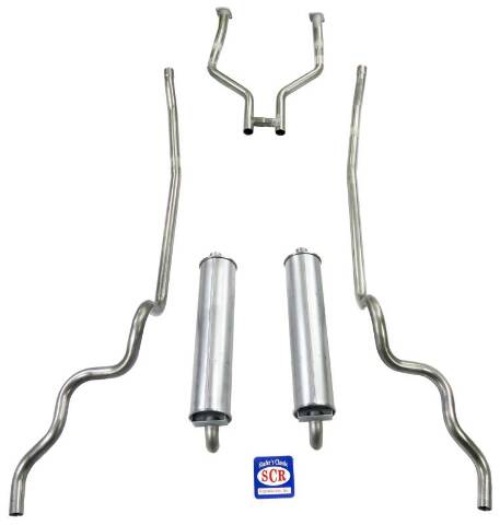 2" Exhaust System Big Block V8 83021 fits 1963-1964 Ford Customline Shafer's Classic Reproductions