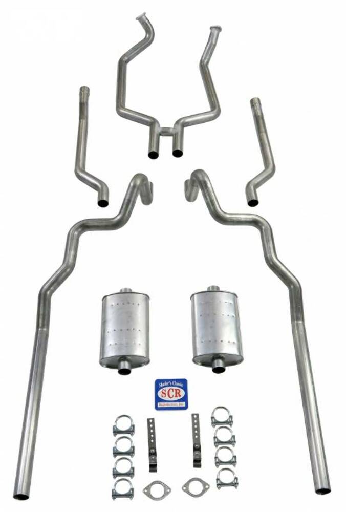 Fits 1963-64 Full Size Ford?2-1/2" Turbo Exhaust System exc. Convertible and Station Wagon 83024