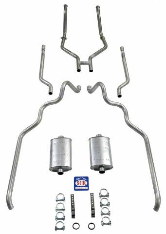2" Turbo exhaust system 83030 fits 1963-1964 Ford Customline small block A903 Shafer's Classic Reproductions