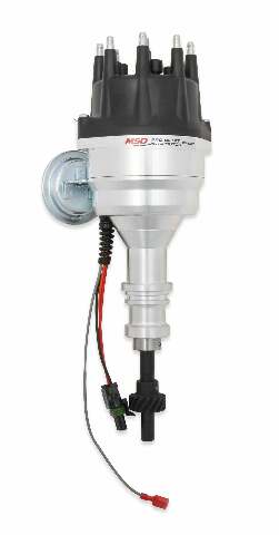 MSD ignition distributor black aluminum small block 83525
