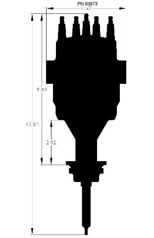 MSD ignition distributor black anodized 83873
