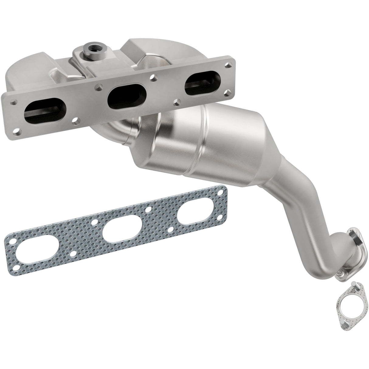 Catalytic Converter with Integrated Exhaust Manifold for HM Grade Federal / EPA Compliant Direct-Fit Manifold Catalytic