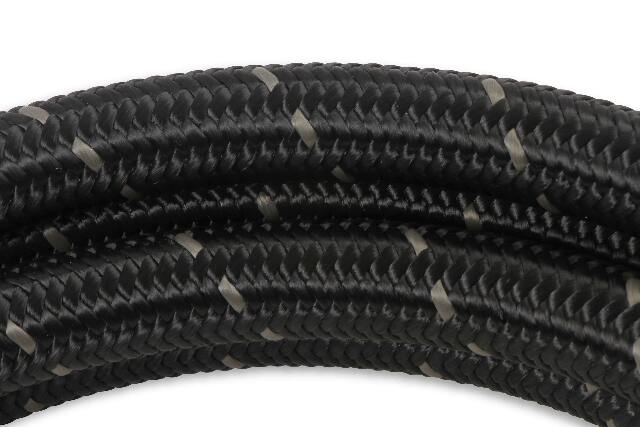 Mr. Gasket black nylon braided hose 10 AN 6 feet rubber 840610