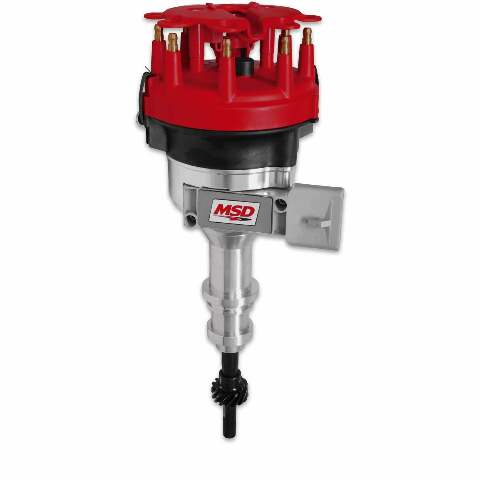 MSD ignition distributor red polished steel 8456