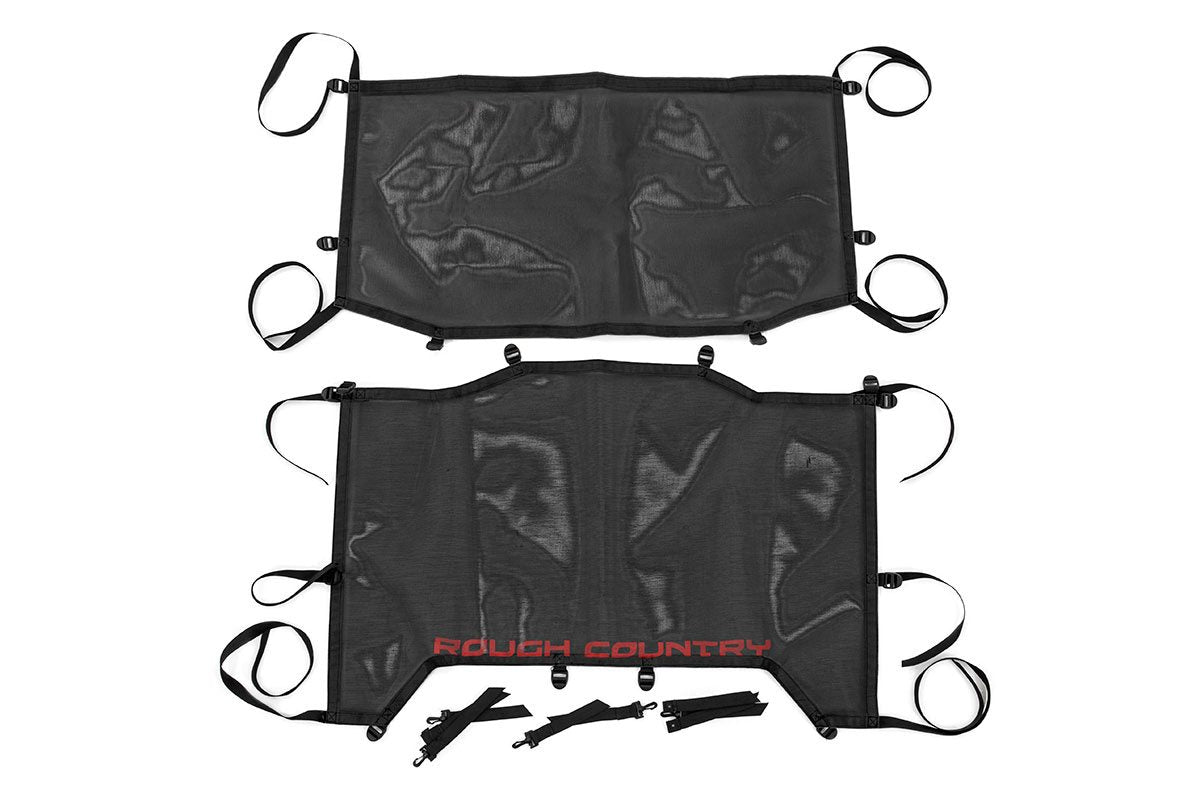 Fits Jeep Wrangler JL (21-23) (18-23) Mesh Bikini Top Plus; Black; 85120