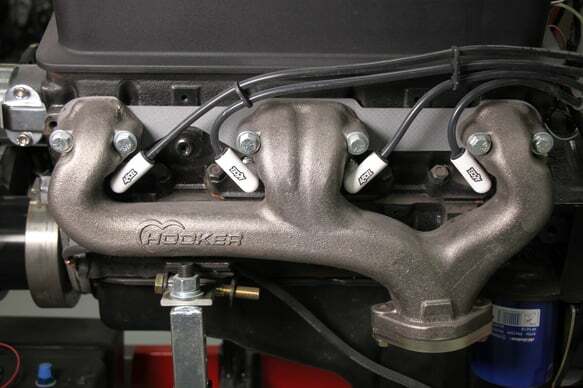 Fits Small Block Chevy 2.5" collector Black Ceramic, Exhaust Manifold 8525-3HKR