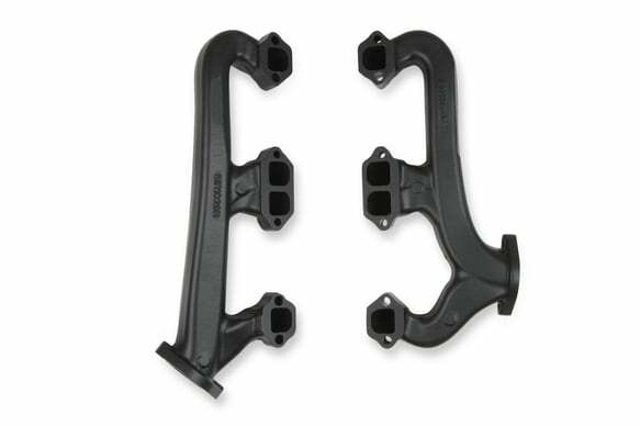 Hooker Fits Small Block Chevy, Raised D-Port, 2.5", Black, Exhaust Manifold 8527-3HKR