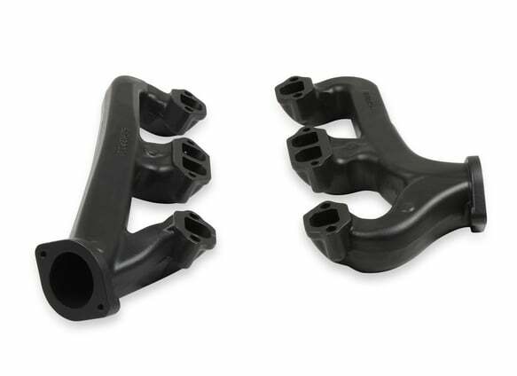 Hooker Fits Small Block Chevy, Raised D-Port, 2.5", Black, Exhaust Manifold 8527-3HKR