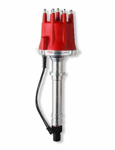 MSD ignition distributor red aluminum steel 85551