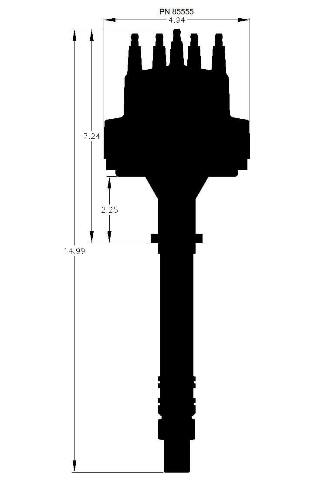 MSD ignition distributor for Chevy C20 black aluminum steel 85555