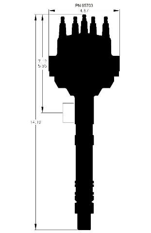 MSD ignition distributor black polished high performance 85703