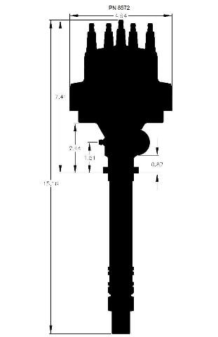 MSD ignition distributor for Chevy Corvette clear aluminum steel 8572
