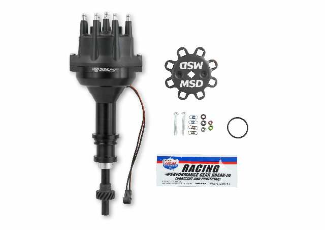 MSD ignition distributor for 1977-1979 Ford Mustang black steel anodized 857831