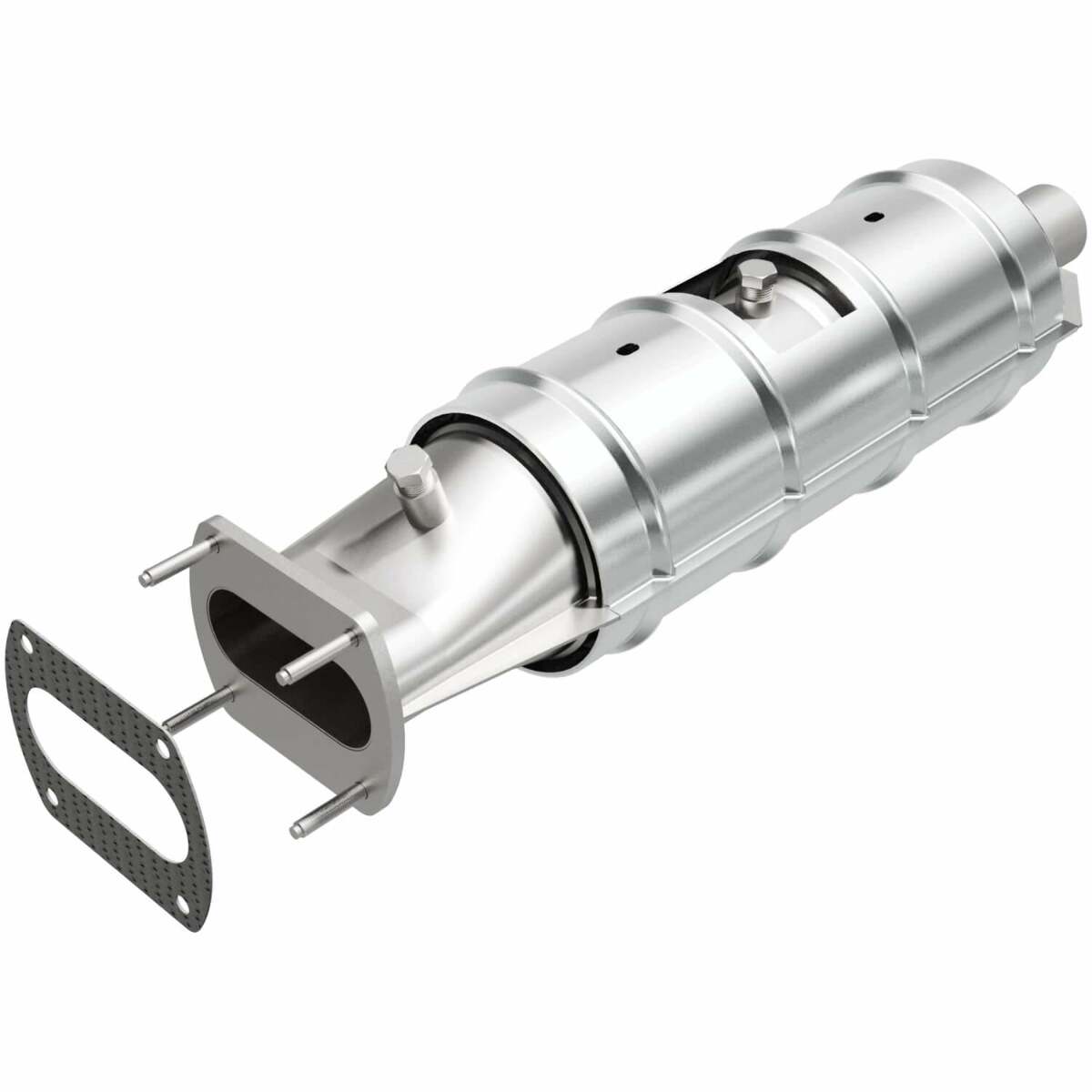 MagnaFlow direct-fit catalytic converter for 1987-1995 Ford 5.8 inch inlet/outlet stainless steel CARB compliant 339202