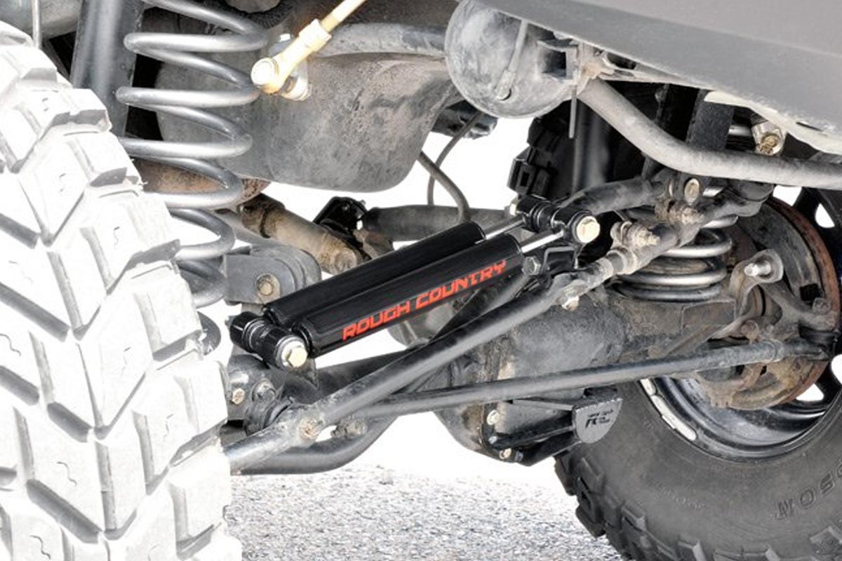 Fits Jeep Cherokee XJ/Comanche MJ Dual Steering Stabilizer 2.5-6.5" 87308