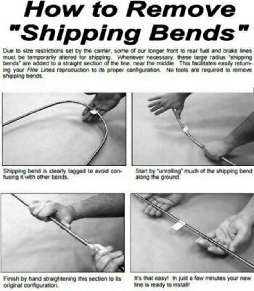 t 89-92 Chevrolet Camaro Front Brake Line Kit 6 Cyl Steel FKT8901OM Fine Lines