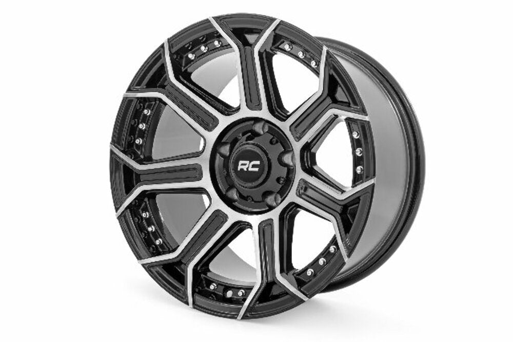 Rough Country 89 Series Wheel Black Machined Gun Metal 17x9 6x5.5 -12mm 89170912