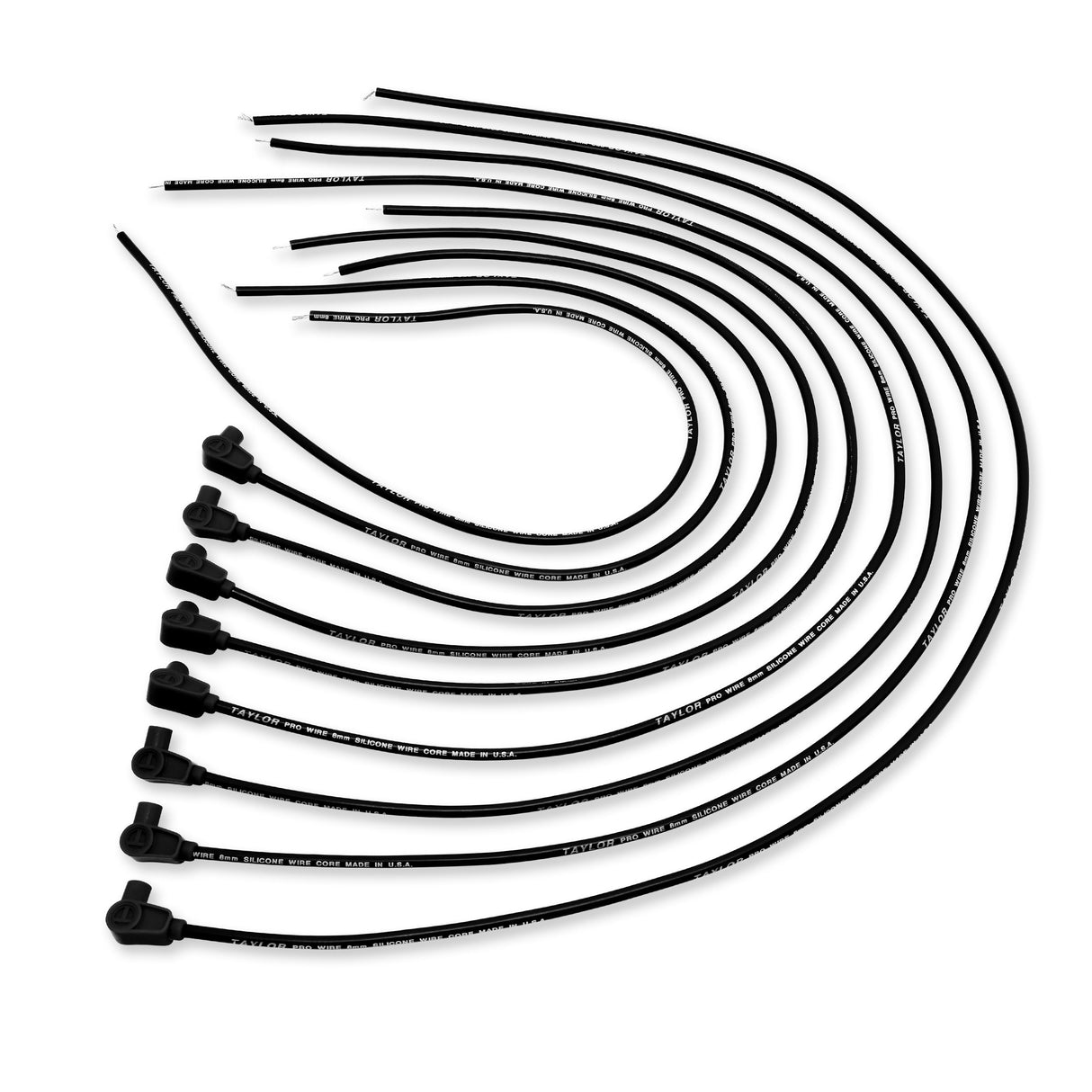 Spark Plug Wire Set Universal 8mm Silicone 90? 0 ohm/ft Prowire Solid 70050