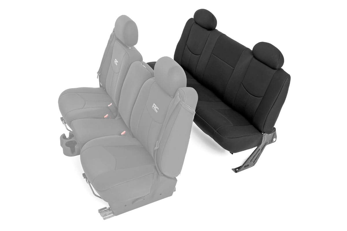 Fits Chevy/GMC 1500 (99-06 & Classic) Rear Seat Covers; Full Bench; 91014