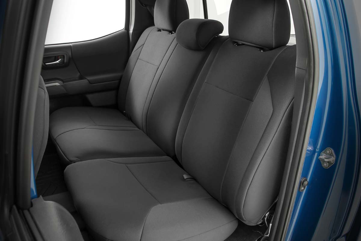 Fits Toyota Tacoma 2WD/4WD (2016-2023) Seat Covers; FR & RR; Double Cab; 91031