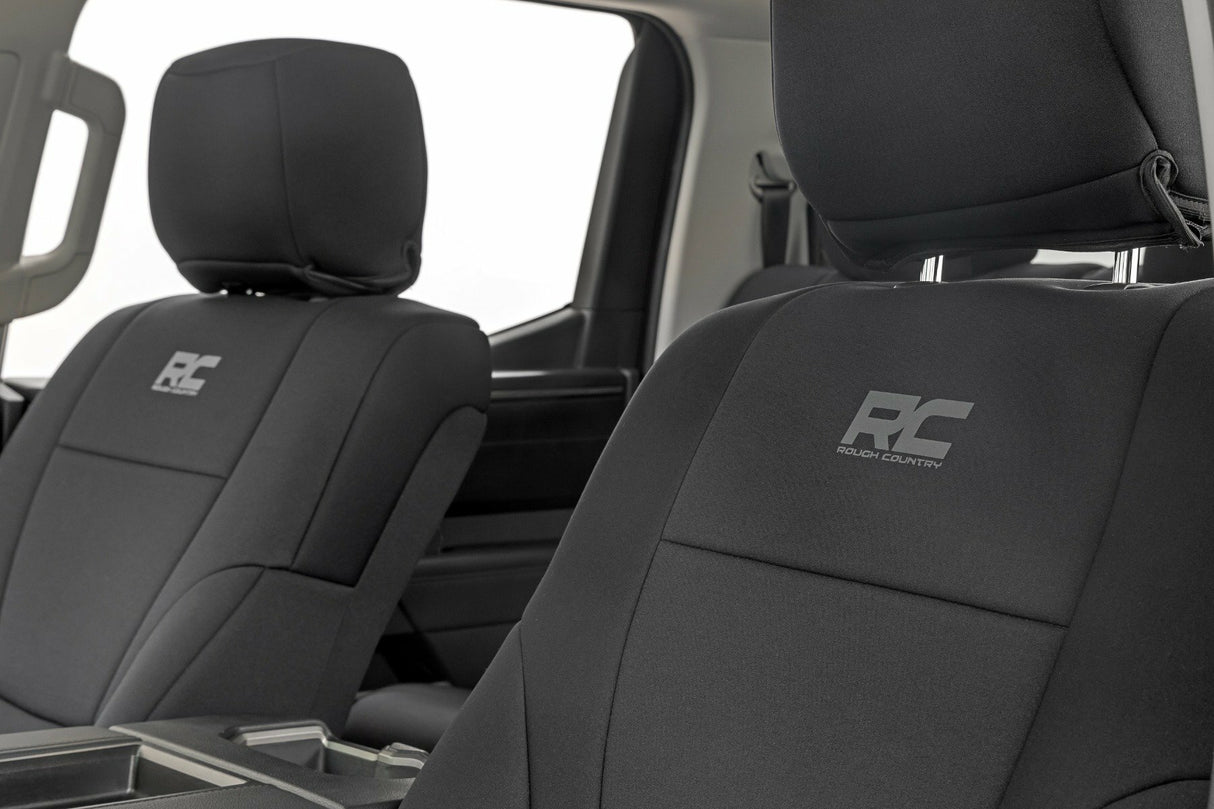 Fits Toyota Tundra 2WD/4WD (2022-2024) Seat Covers; No Rear Cup Holder; 91054