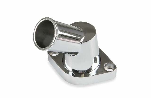 Mr. Gasket O ring style chrome water neck 45 degree Chevy polished aluminum 9141G