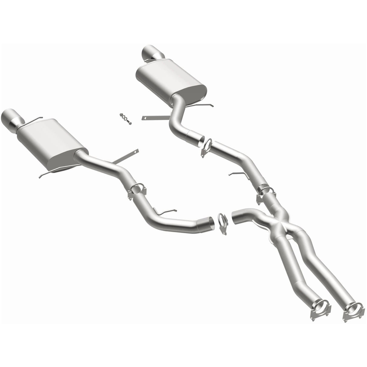 Fits 2007-2010 BMW Direct-Fit Replacement Exhaust System aluminized steel