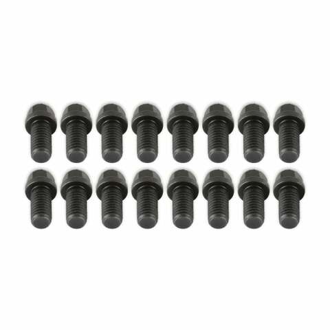 Mr. Gasket header bolts 3/8 16 x 3/4 inch hex head set of 16 black steel 919G