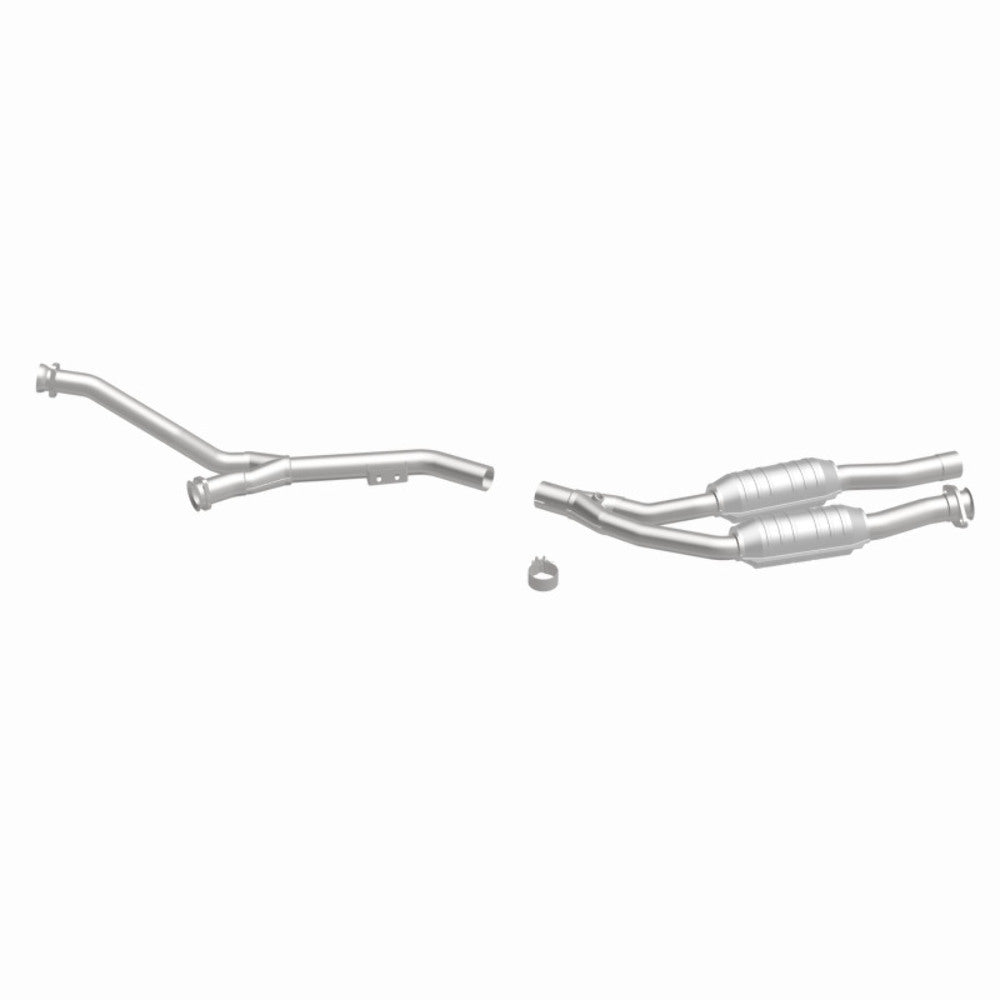 MagnaFlow direct-fit catalytic converter fits 1994-1995 Mercedes-Benz S500, Mercedes-Benz S420, and additional vehicles. Hardware is included to eliminate the hassle of working wit