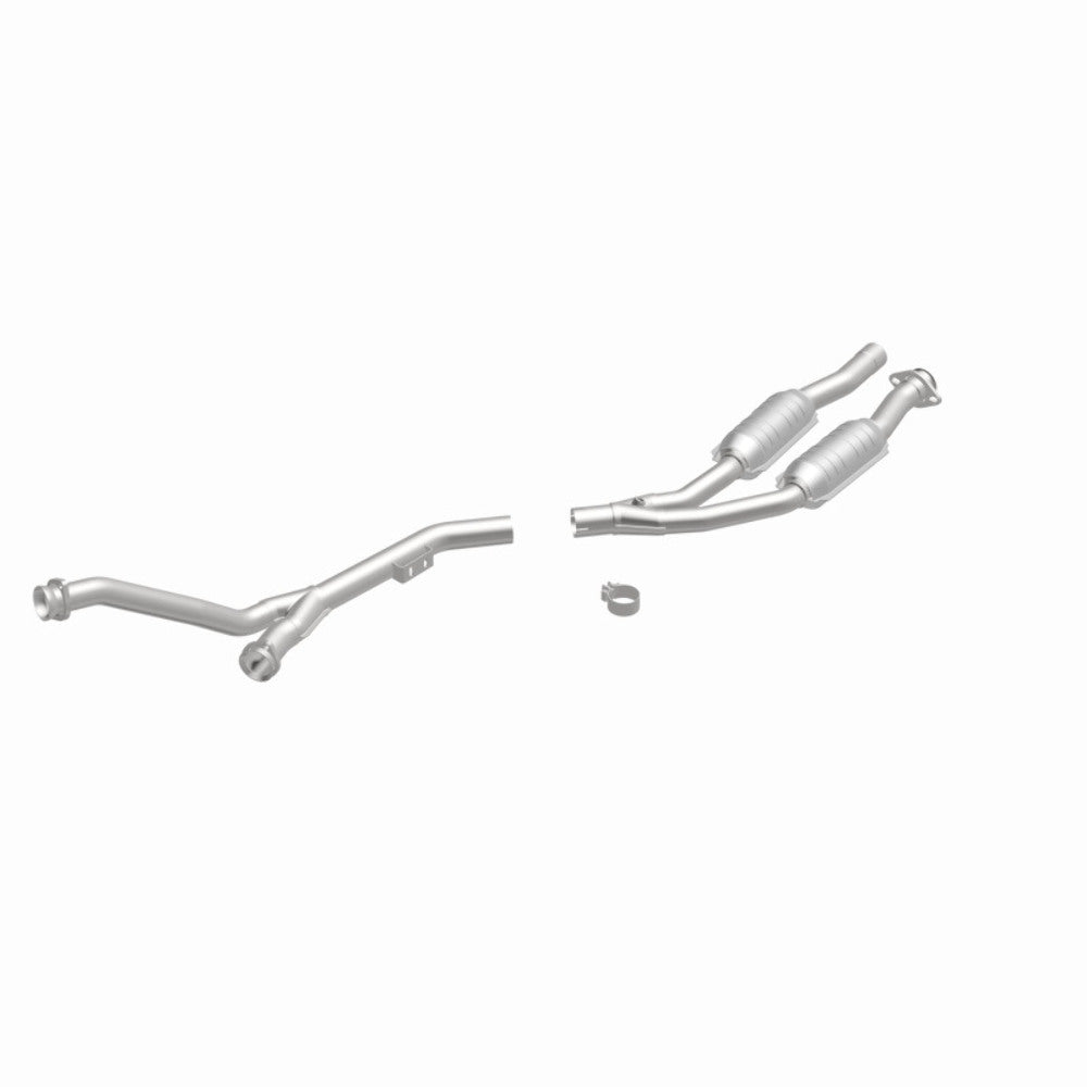 MagnaFlow direct-fit catalytic converter fits 1994-1995 Mercedes-Benz S500, Mercedes-Benz S420, and additional vehicles. Hardware is included to eliminate the hassle of working wit