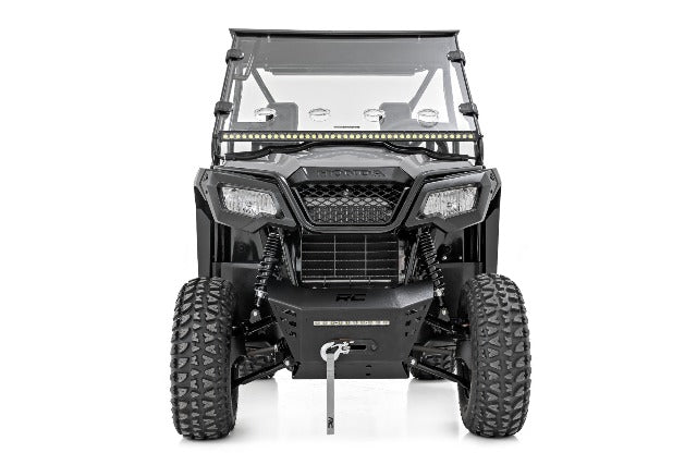 Fits Honda Pioneer 520 Winch Plate; 10" Black Slimline; 92078