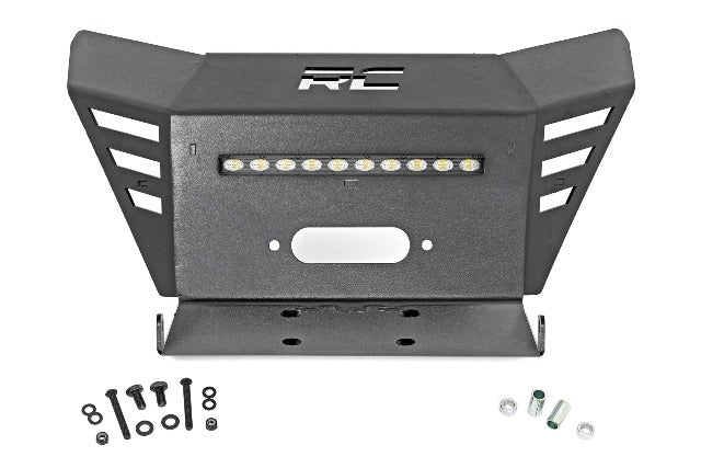 Fits Honda Pioneer 520 Winch Plate; 10" Black Slimline; 92078
