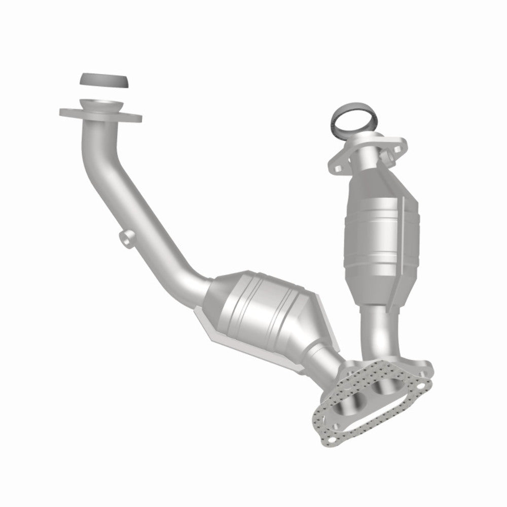 MagnaFlow direct-fit catalytic converter fits 2001-2005 Ford Explorer Sport Trac, 2001-2003 Ford Ranger, and more, this and 2001-2004 Explorer stainless steel Federal EPA compliant