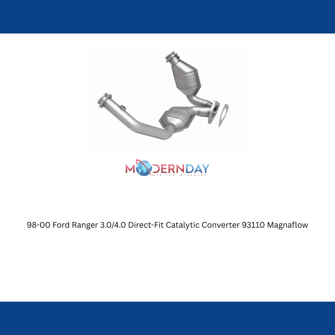 MagnaFlow direct-fit catalytic converter for 1998-2000 Ford 3 inch inlet 4 inch outlet stainless steel Federal EPA compliant OBDII 93110