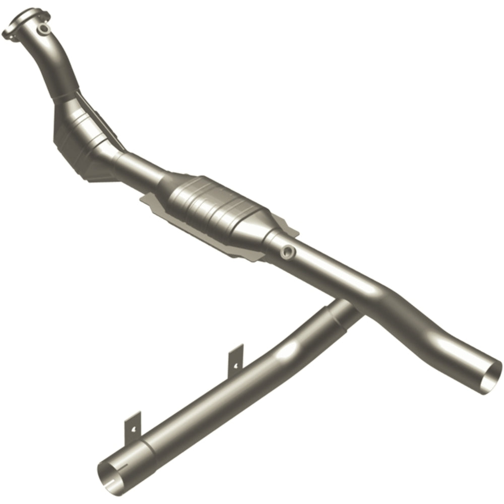 MagnaFlow direct-fit catalytic converter for 1997-1998 Ford 4.6 inch inlet/outlet stainless steel Federal EPA compliant OBDII 93130