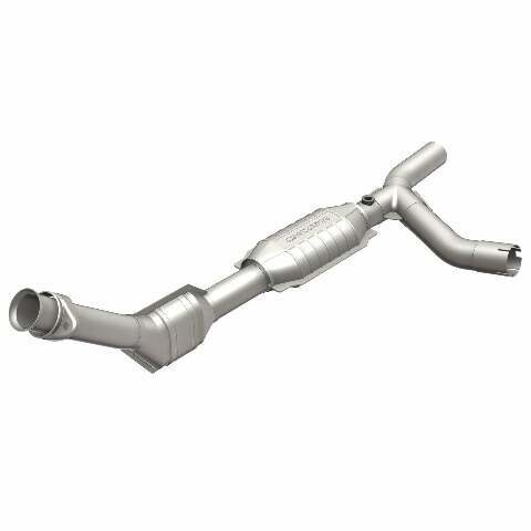 MagnaFlow direct-fit catalytic converter for 2001-2003 Ford 4.2L passenger side stainless steel Federal EPA compliant OBDII 93151