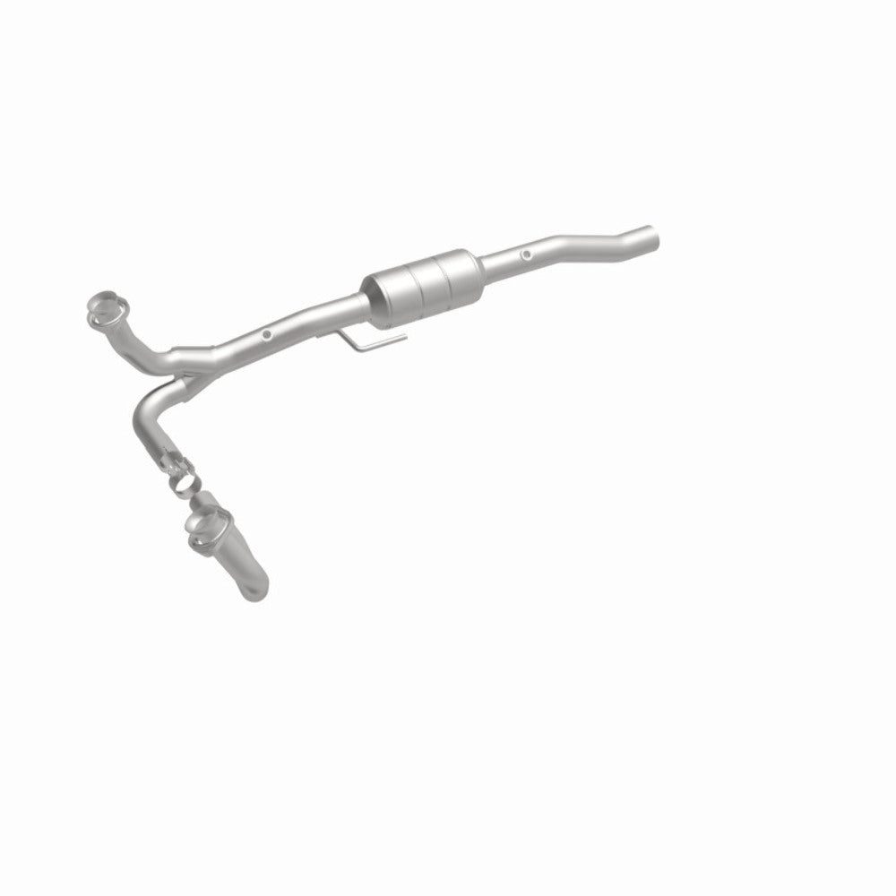 MagnaFlow direct-fit catalytic converter fits 2000 Dodge Durango 5.2L and 2000-2003 Dodge Durango 5.9L 5.2 inch inlet 2.5 inch outlet stainless steel Federal EPA compliant OBDII 93