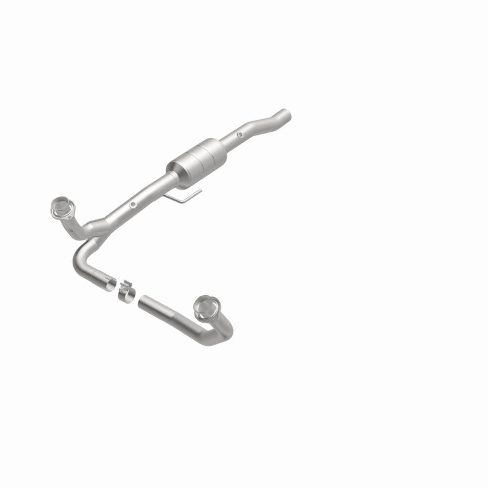 MagnaFlow direct-fit catalytic converter fits 2000 Dodge Durango 5.2L and 2000-2003 Dodge Durango 5.9L 5.2 inch inlet 2.5 inch outlet stainless steel Federal EPA compliant OBDII 93