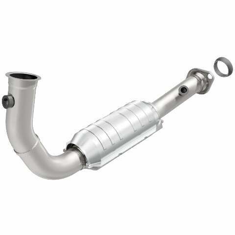 MagnaFlow direct-fit catalytic converter fits 2004 Liberty passenger side frt passenger side stainless steel Federal EPA compliant OBDII 93383