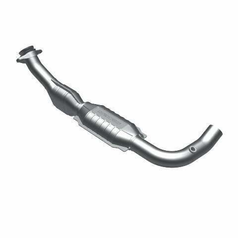 MagnaFlow direct-fit catalytic converter fits 1997-1999 Ford E-150 Econoline 4.6L and 1997-1999 Ford E-150 Econoline Club Wagon 4.6L driver side stainless steel Federal EPA complia