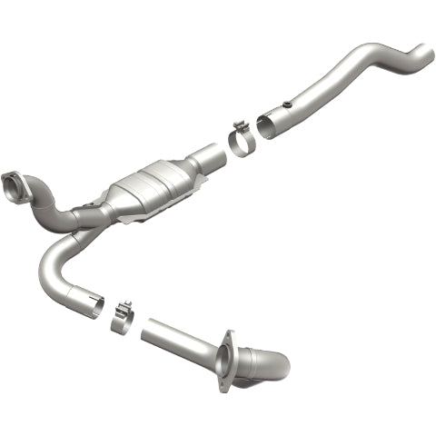 MagnaFlow direct-fit catalytic converter fits 2003 Dodge Ram 1500 5.7L and 2003 Ram 1500 5.7 2WD 5.7 inch inlet/outlet stainless steel Federal EPA compliant OBDII 93416