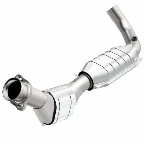 MagnaFlow direct-fit catalytic converter for 1997-1998 Ford F-150 4.2L driver side stainless steel Federal EPA compliant OBDII 93428