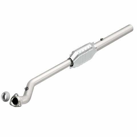 MagnaFlow direct-fit catalytic converter fits 1996-1999 Chevrolet Express 3500, Chevrolet Express 1500, and additional vehicles. Avoid potential exhaust leaks by using the included
