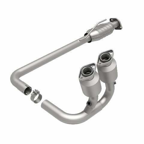 MagnaFlow direct-fit catalytic converter for 2004-2006 Jeep Wrangler 4 inch inlet/outlet stainless steel Federal EPA compliant OBDII 93649