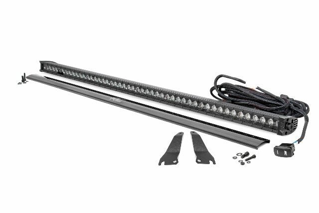 Fits Kawasaki Teryx LED Light Cage Mount 50" Black Single Row White DRL 94016