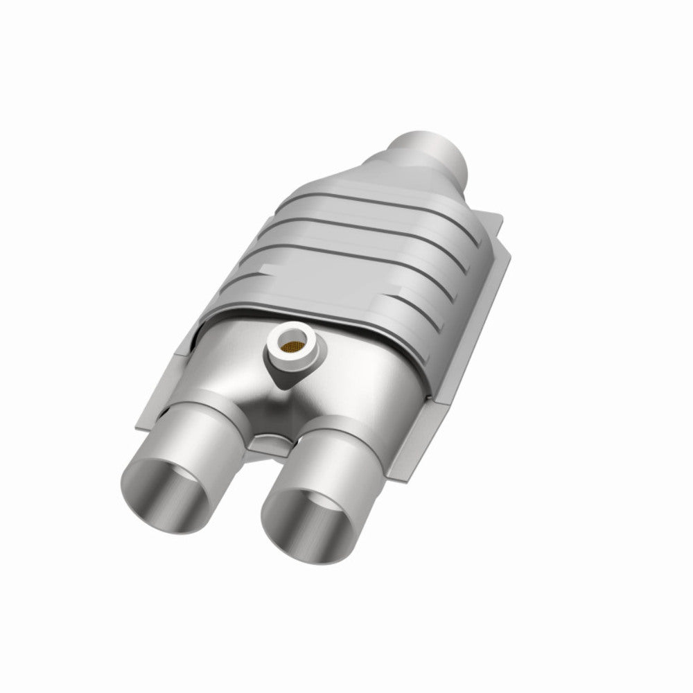 MagnaFlow universal catalytic converter driver side 2.5 inch inlet/outlet stainless steel Federal EPA compliant OBDII 94037